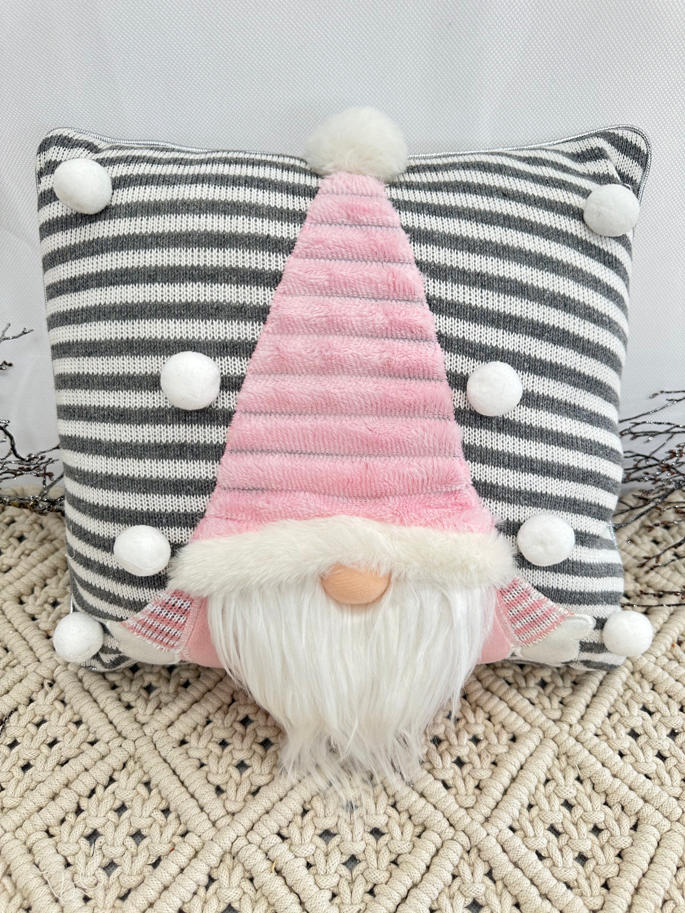 The Pink Luxury Gonk Christmas Cushion