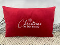 Load image into Gallery viewer, The Luxury Red Velvet Personalised Christmas at the Cushion
