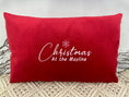 Load image into Gallery viewer, The Luxury Red Velvet Personalised Christmas at the Cushion
