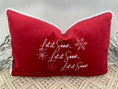 Load image into Gallery viewer, The Luxury Red Velvet Let It Snow, Let It Snow, Let it Snow Cushion
