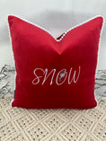 Load image into Gallery viewer, The Luxury Red Velvet Snow Cushion
