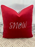 Load image into Gallery viewer, The Luxury Red Velvet Snow Cushion
