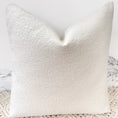 Load image into Gallery viewer, The Luxury Ivory Boucle Piped in Natural - 22" x 22"
