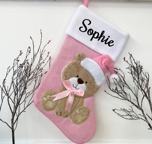 The Luxury Personalised Christmas Baby Pink Stocking