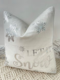 Load image into Gallery viewer, The White Let It Snow Christmas Soft Velvet Cushion
