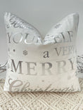 Load image into Gallery viewer, The White Have Yourself A Very Merry Christmas Soft Velvet Cushion
